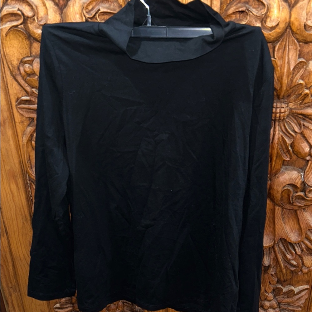 NWT Talbots large petite black turtleneck